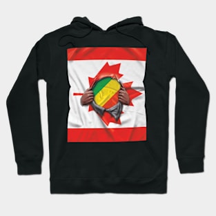 Republic Of The Congo Flag Canadian Flag Ripped - Gift for Congon From Republic Of The Congo Hoodie